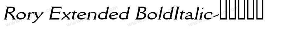 Rory Extended BoldItalic字体转换